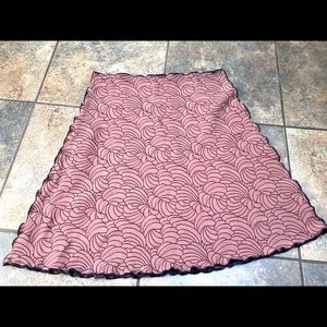 Haystacks Brown/Black Reversible Skirt Sz Lg